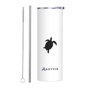 Animal silhouette Theme 20 OZ Stainless Steel Tumbler - Turtle