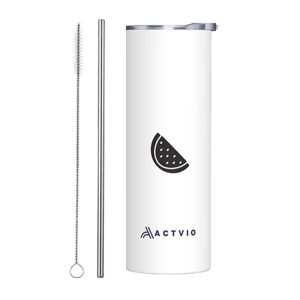 Fruit silhouette Theme 20 OZ Stainless Steel Tumbler - Watermelon