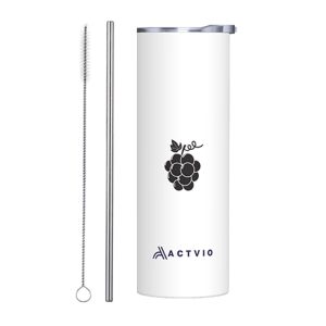 Fruit silhouette Theme 20 OZ Stainless Steel Tumbler - Watermelon