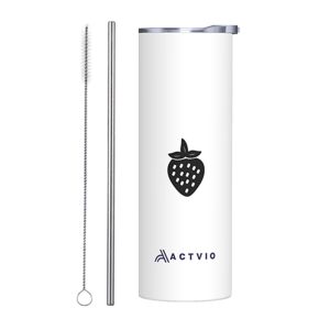 Fruit silhouette Theme 20 OZ Stainless Steel Tumbler - Watermelon