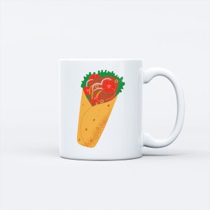 Food Theme Ceramic Mug - Mexican Chicken Roll