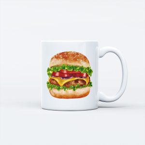 Food Theme Ceramic Mug - Hamburger