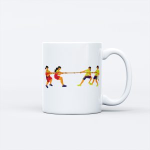 Sports Theme Ceramic Mug - Tug of War